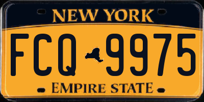 NY license plate FCQ9975