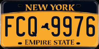 NY license plate FCQ9976