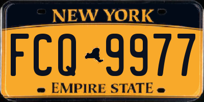 NY license plate FCQ9977