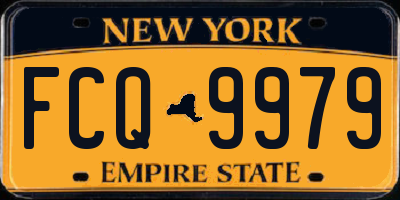 NY license plate FCQ9979