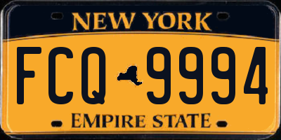 NY license plate FCQ9994