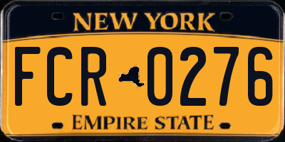 NY license plate FCR0276