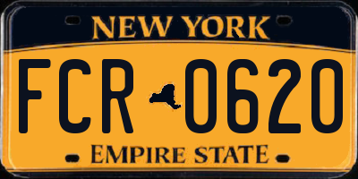 NY license plate FCR0620