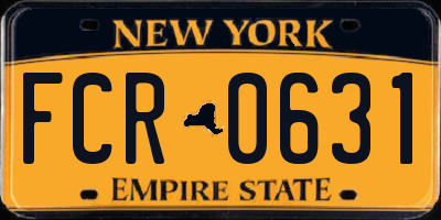 NY license plate FCR0631