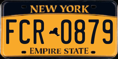 NY license plate FCR0879