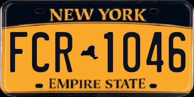 NY license plate FCR1046