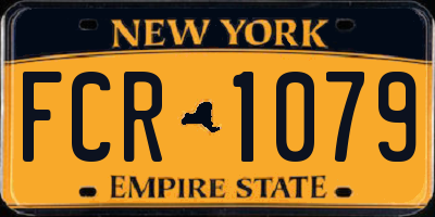 NY license plate FCR1079