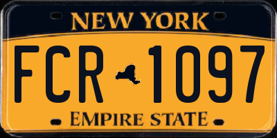 NY license plate FCR1097