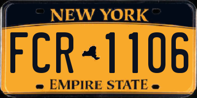NY license plate FCR1106