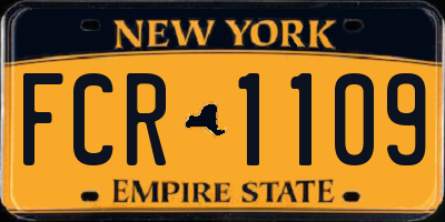 NY license plate FCR1109