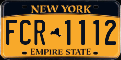 NY license plate FCR1112