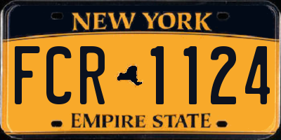 NY license plate FCR1124