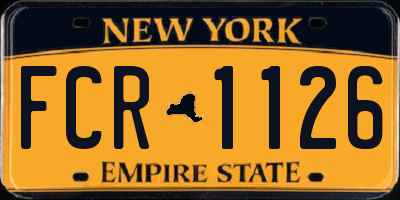 NY license plate FCR1126