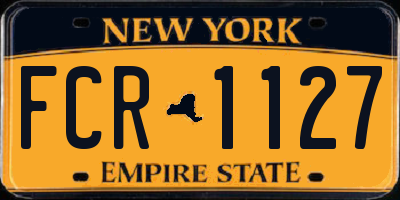 NY license plate FCR1127