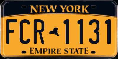NY license plate FCR1131