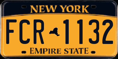 NY license plate FCR1132