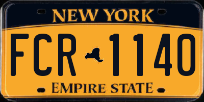 NY license plate FCR1140