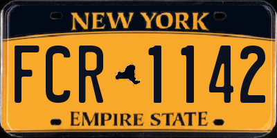 NY license plate FCR1142