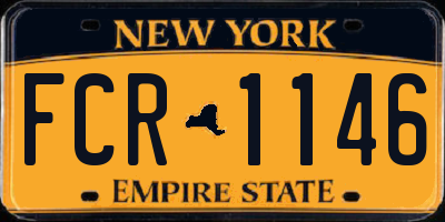 NY license plate FCR1146