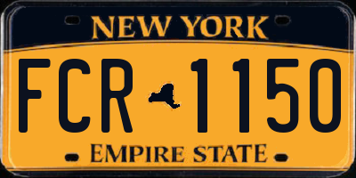 NY license plate FCR1150