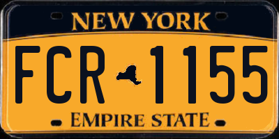 NY license plate FCR1155