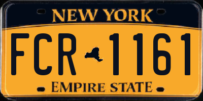 NY license plate FCR1161