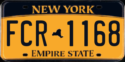 NY license plate FCR1168