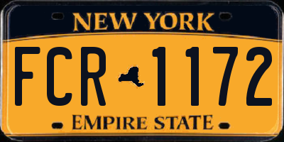 NY license plate FCR1172