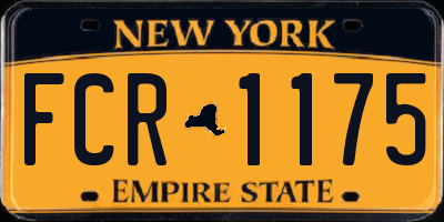 NY license plate FCR1175