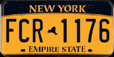 NY license plate FCR1176