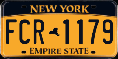NY license plate FCR1179