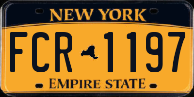 NY license plate FCR1197