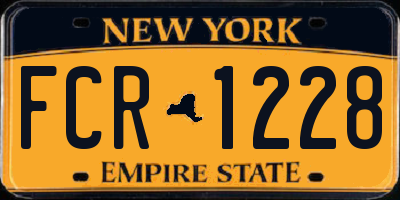 NY license plate FCR1228