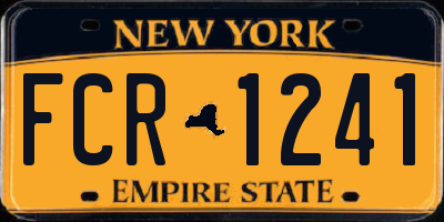 NY license plate FCR1241