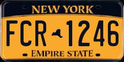 NY license plate FCR1246