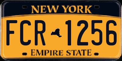 NY license plate FCR1256