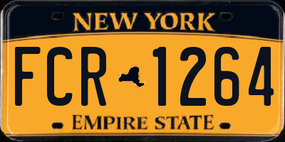 NY license plate FCR1264