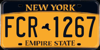 NY license plate FCR1267