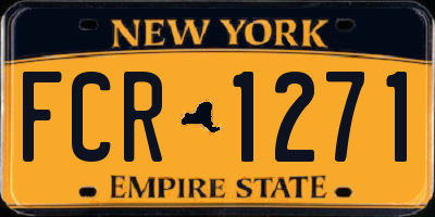 NY license plate FCR1271