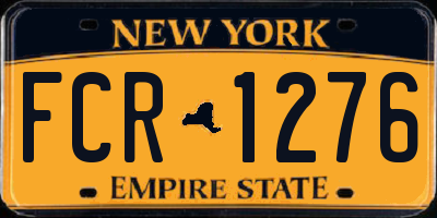 NY license plate FCR1276