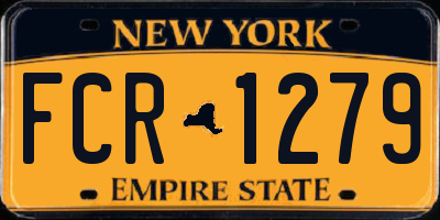 NY license plate FCR1279