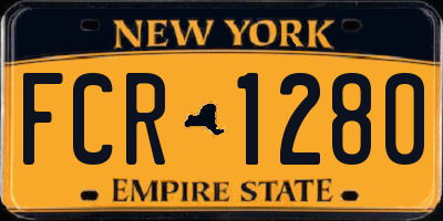 NY license plate FCR1280