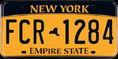 NY license plate FCR1284