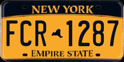 NY license plate FCR1287