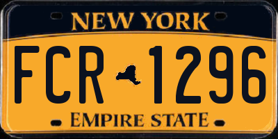NY license plate FCR1296