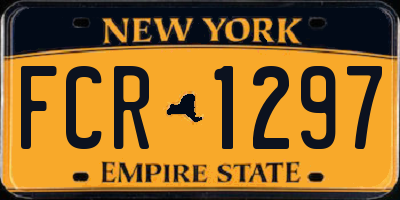 NY license plate FCR1297