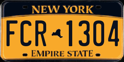 NY license plate FCR1304