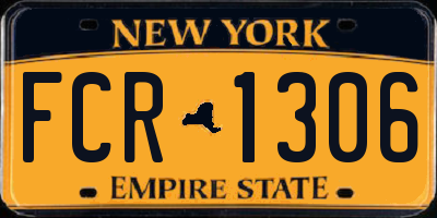 NY license plate FCR1306