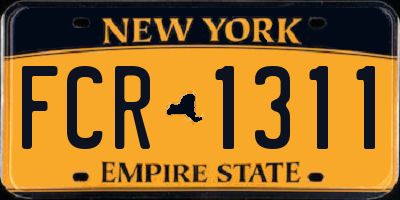 NY license plate FCR1311