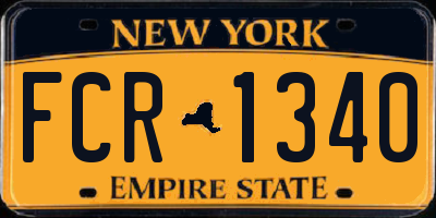 NY license plate FCR1340